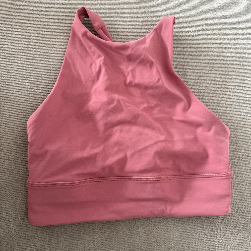 Lululemon Pink High Neck Sports Bra
